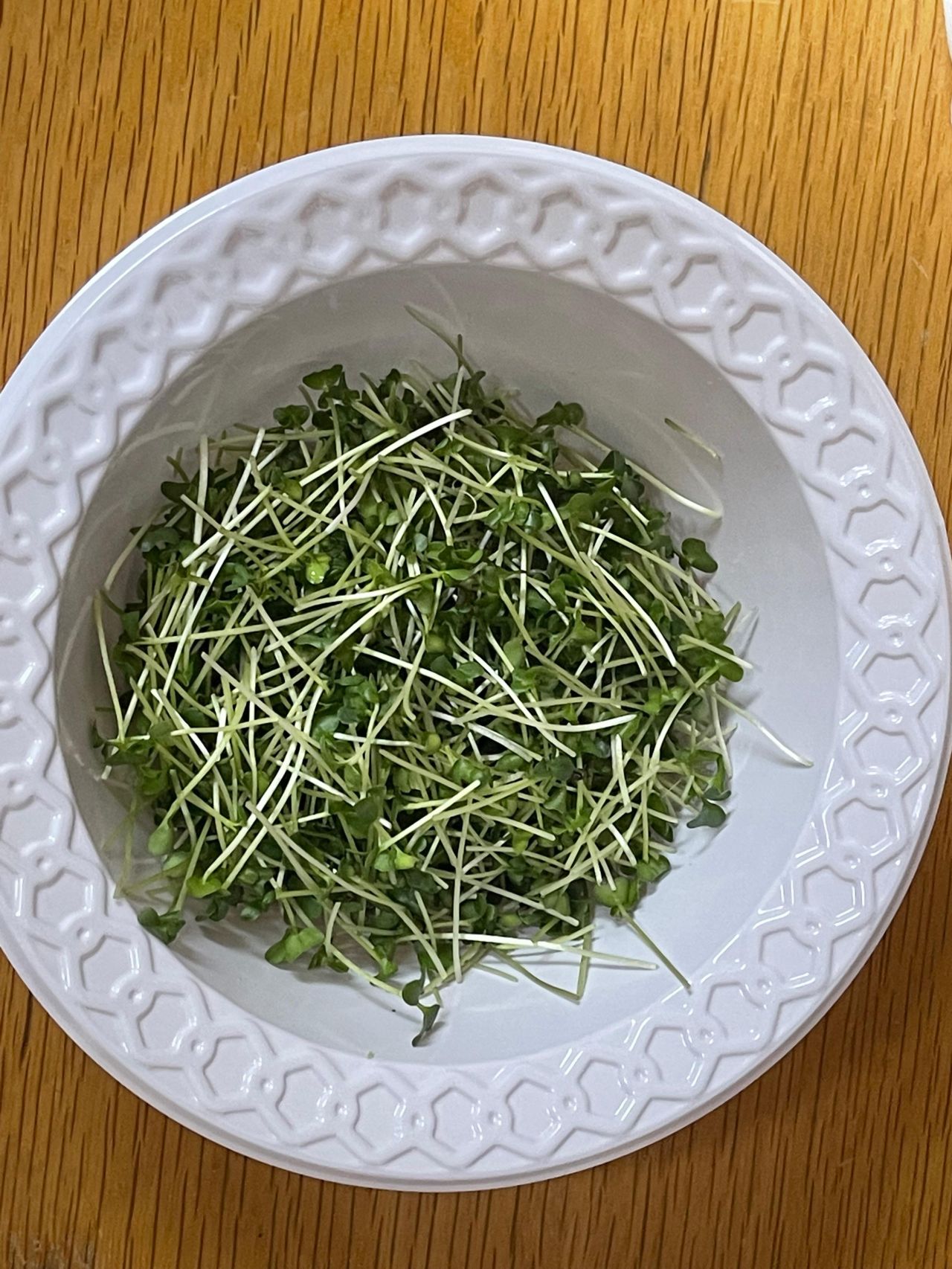 Harvested microgreens